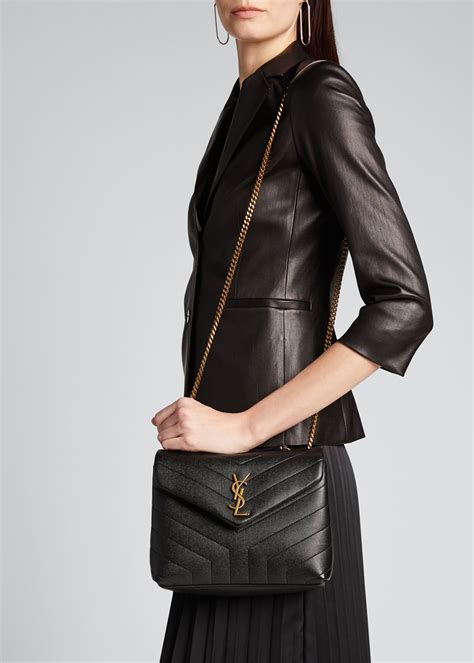 ysl loulou small pebbled leather